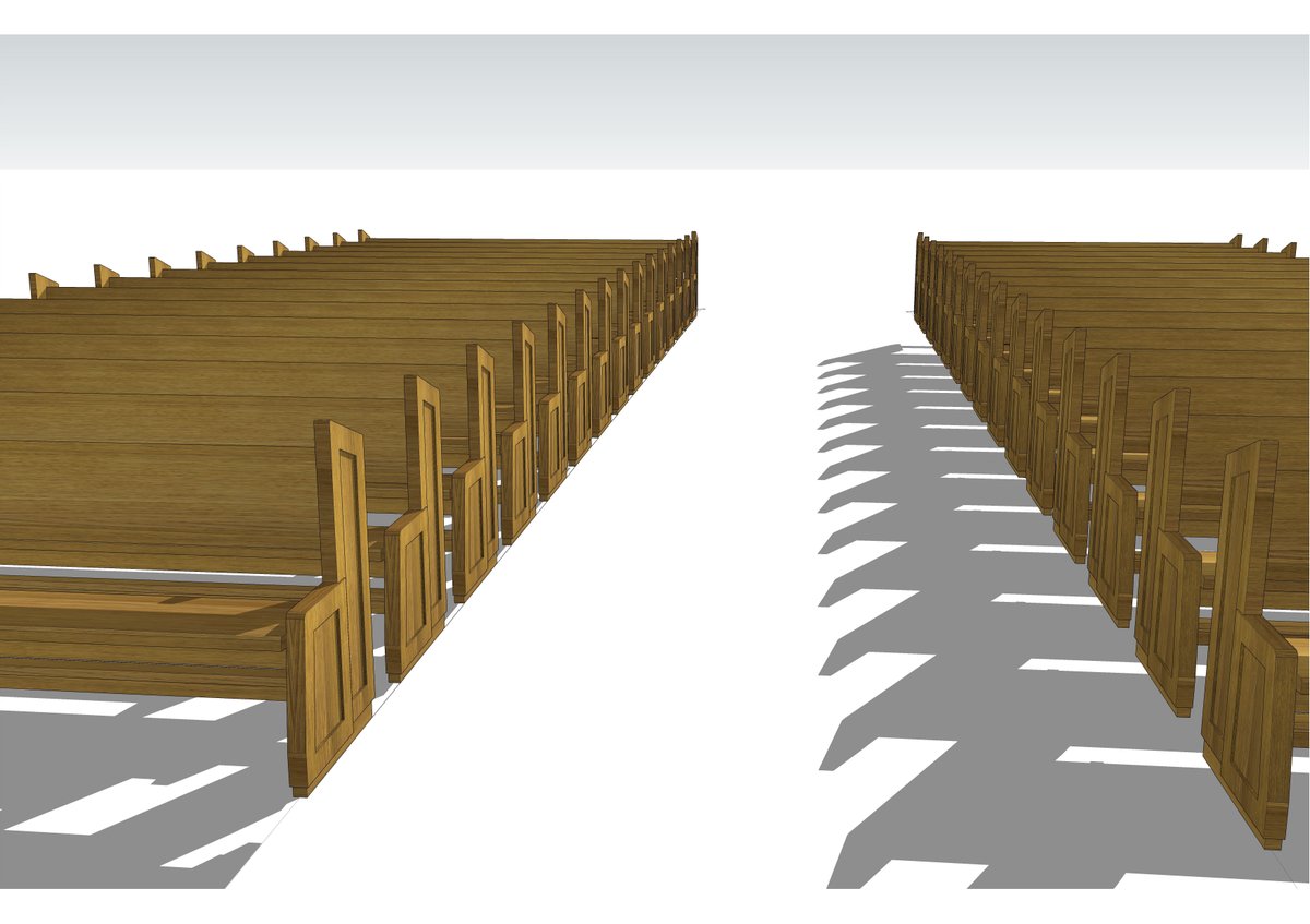 Oba bloki ławek z wymiarami